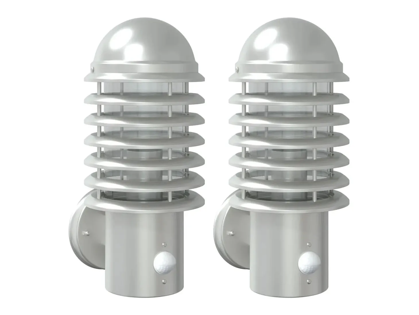 Apliques de exterior con sensor 2 unidades acero inoxidable ES683813