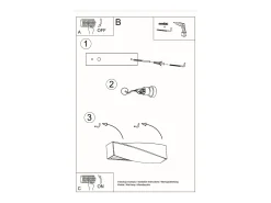Applique Up & Down Twist Grigio E27 Apliques Up & Down Twist Gris E27