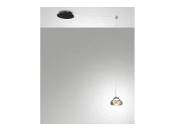 Arabella - Lámpara colgante descentralizada ámbar - Fabas Luce - LED regulable 8W - Montaje descentralizado