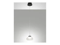 Arabella - Lámpara colgante individual de Fabas Luce - LED de 8 W - Lámpara de techo de 14 cm de diámetro, color blanco