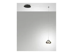 Arabella - Lámpara colgante ahumada descentralizada - Fabas Luce - LED regulable 8W - Montaje descentralizado