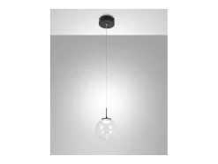 Ariel - Lámpara colgante individual transparente de Fabas Luce - LED regulable de 8 W - Lámpara de techo de diseño moderno
