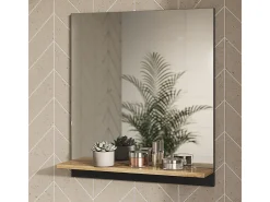 Armario con espejo para baño antracita/artisan 60x14x67 marelle