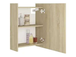 Armario espejo baño contrachapada color roble 62,5x20,5x64 cm ES844161