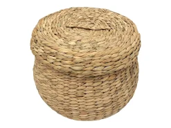 ARONA opbergmand met deksel – Natuurlijk riet