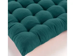 Asiento acolchado en algodón y poliéster reciclado 38 x 38 cm