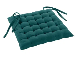 Asiento acolchado en algodón y poliéster reciclado 38 x 38 cm