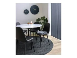 Asiento de piel de cordero gris Ø 35 cm