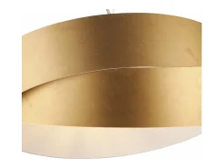 Astro - Lámpara colgante blanca con decoración y oro antiguo, cable de acero ajustable, 2 luces Ø46 cm