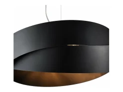 Astro - Lámpara colgante de hierro lacado negro con cable de acero orientable 2 luces 122 - Ø46 - BL207-2-NR