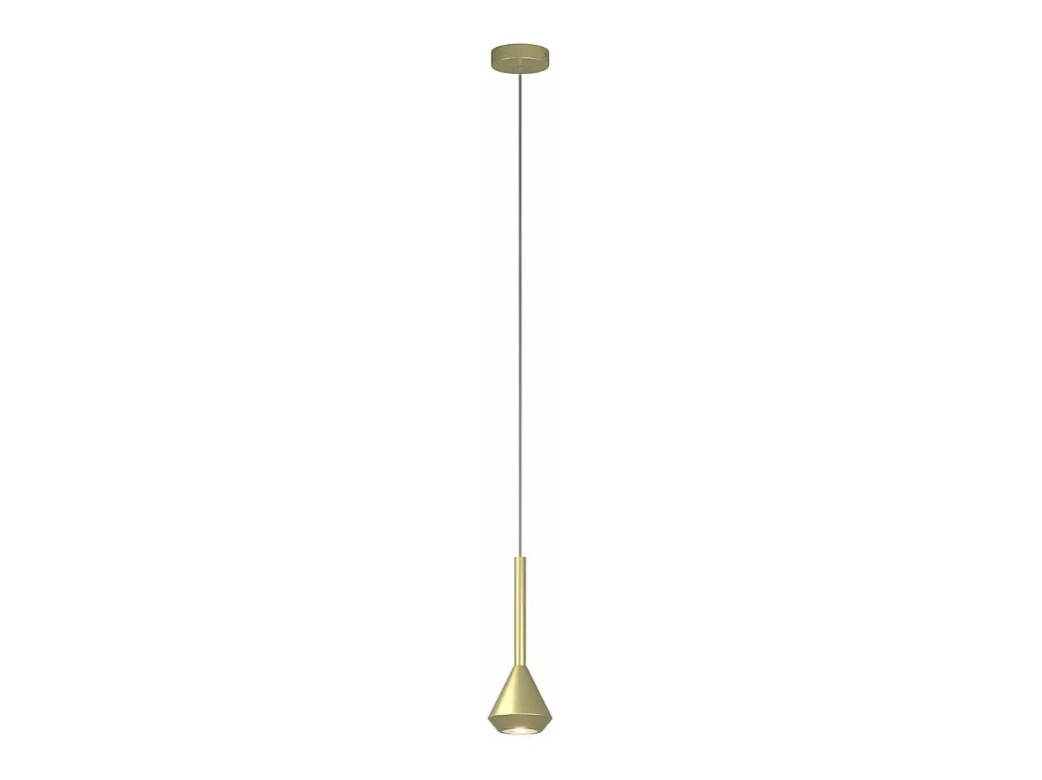 Aygo Sospensione 1 Luce Ottone Con Cavo Cm.250 E Rosone Ottone