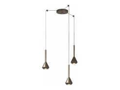 Aygo Sospensione 3 Luci Spostabile Bronzo Con Cavo Cm.250