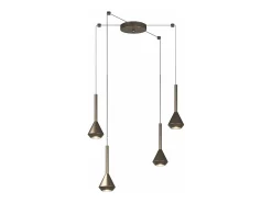 Aygo Sospensione 4 Luci Spostabile Bronzo Con Cavo Cm.250