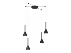 Aygo Sospensione 4 Luci Spostabile Nero Con Cavo Cm.250