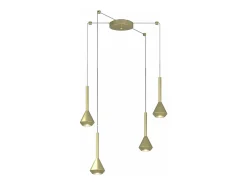 Aygo Sospensione 4 Luci Spostabile Ottone Con Cavo Cm.250