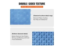 Azulejos Entrelazados para Garaje, SucceBuy Azulejos Entrelazados para Garaje Paquete de 50, 30.5 x 30.5 cm, Color Azul