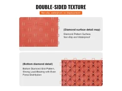 Azulejos Entrelazados para Garaje, SucceBuy Azulejos Entrelazados para Garaje Paquete de 50, 30.5 x 30.5 cm, Color Rojo