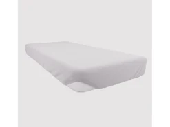 Bajera ajustable de algodón 90x190 cm JERSEY blanco