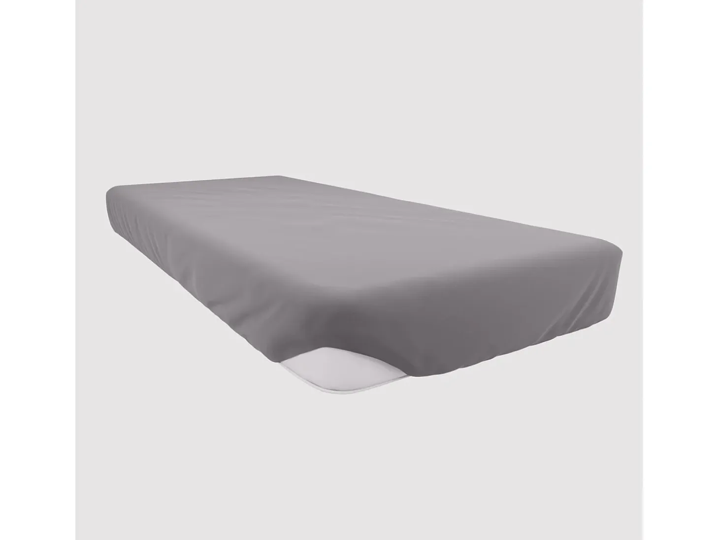 Bajera ajustable de algodón 140x190 cm JERSEY gris