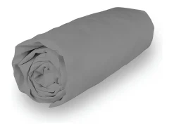 Bajera ajustable de algodón 90x190 cm PERCALE gris