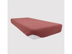 Bajera ajustable de algodón 90x190 cm JERSEY Ladrillo
