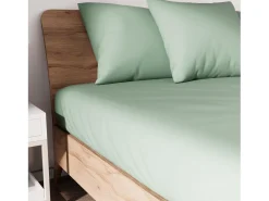 Bajera ajustable de algodón 160x200 cm JERSEY verde agua