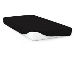 Bajera ajustable de algodón 57 hilos 90x200 cm LISO negro