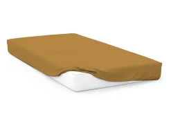 Bajera ajustable de algodón 57 hilos 140x190 cm mostaza LISO