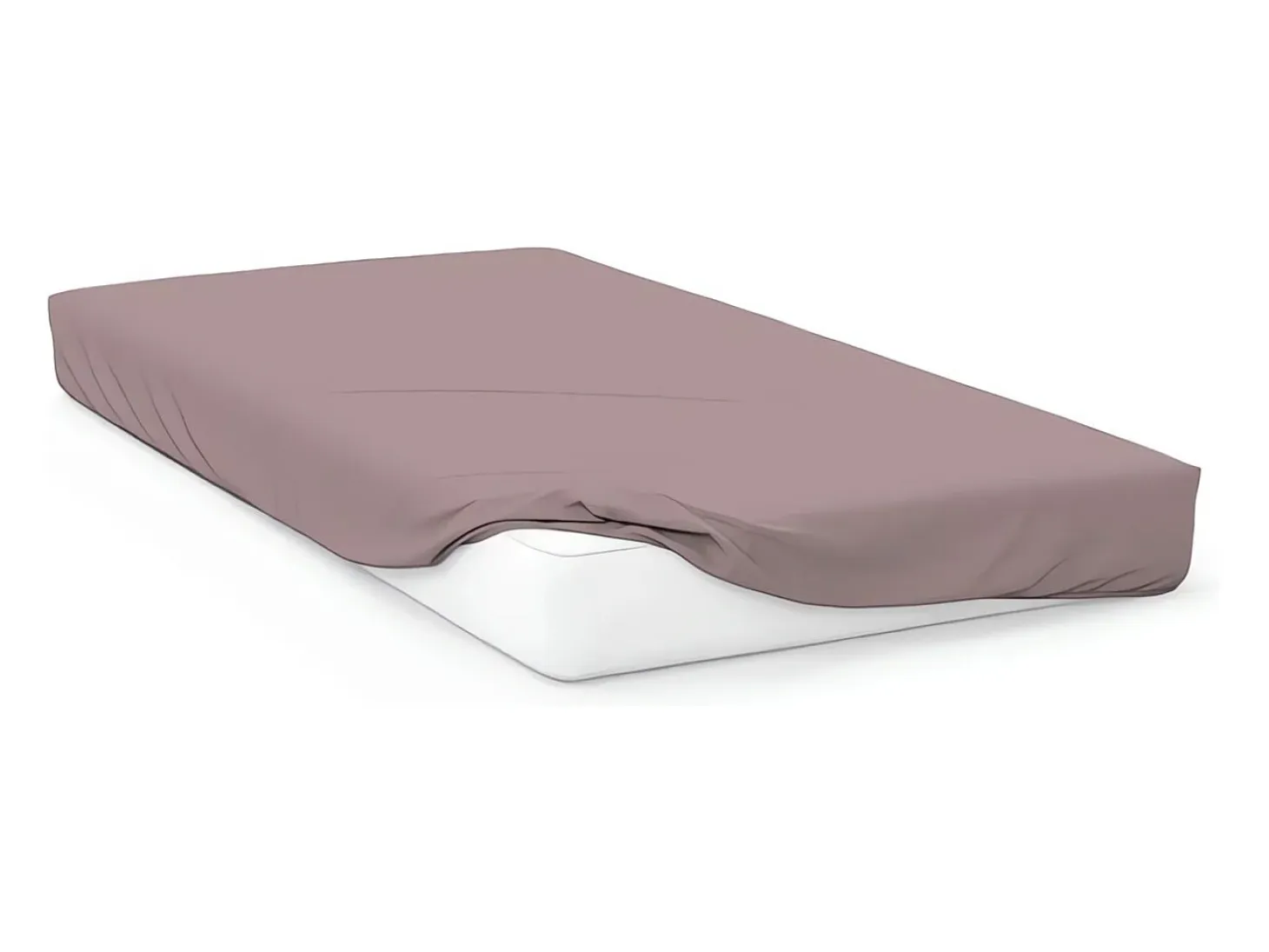 Bajera ajustable de algodón 57 hilos 140x190 cm LISO rosa viejo
