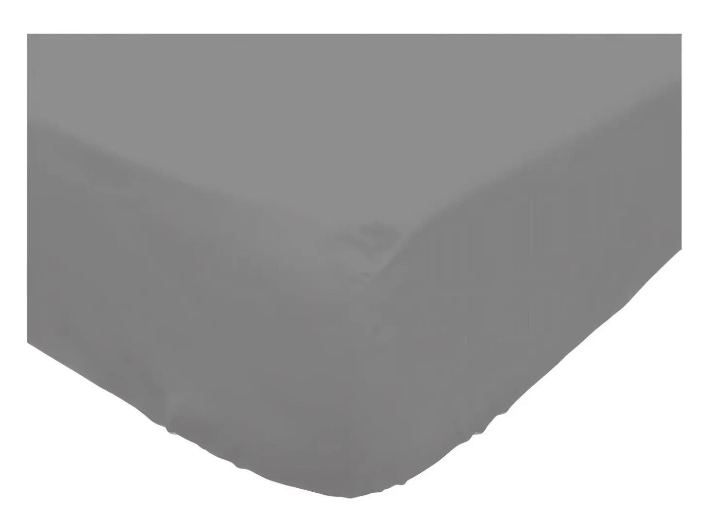 Bajera entallada en algodón 140x190 cm PERCALE gris