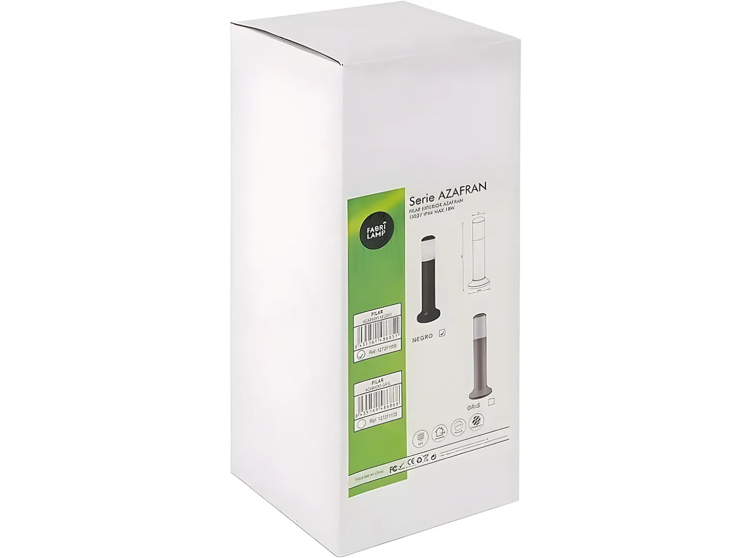 Baliza De 40 Cm Para Exterior Modelo Azafran En Negro