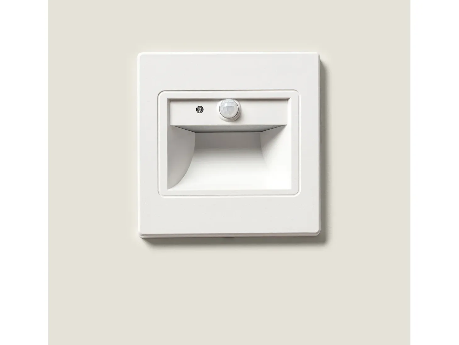 Baliza de Pared LED 1.5 W Empotrable con Sensor PIR y Crepuscular Bark Blanco 4000K Blanco Neutro