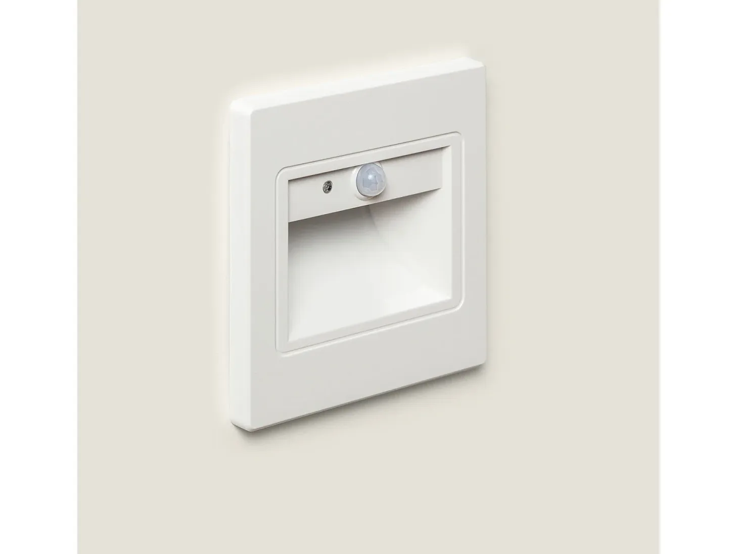 Baliza de Pared LED 1.5 W Empotrable con Sensor PIR y Crepuscular Bark Blanco 4000K Blanco Neutro