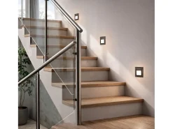 Baliza de Pared LED 1.5W Empotrable Acero Larry 5000K Blanco Frío