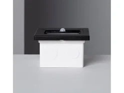 Baliza de Pared LED 1.5W Empotrable con Sensor PIR Bark Negro 3000K Blanco Cálido