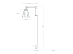 Baliza de Pie Exterior LED 6W 95cm Aluminio Bradda Negro