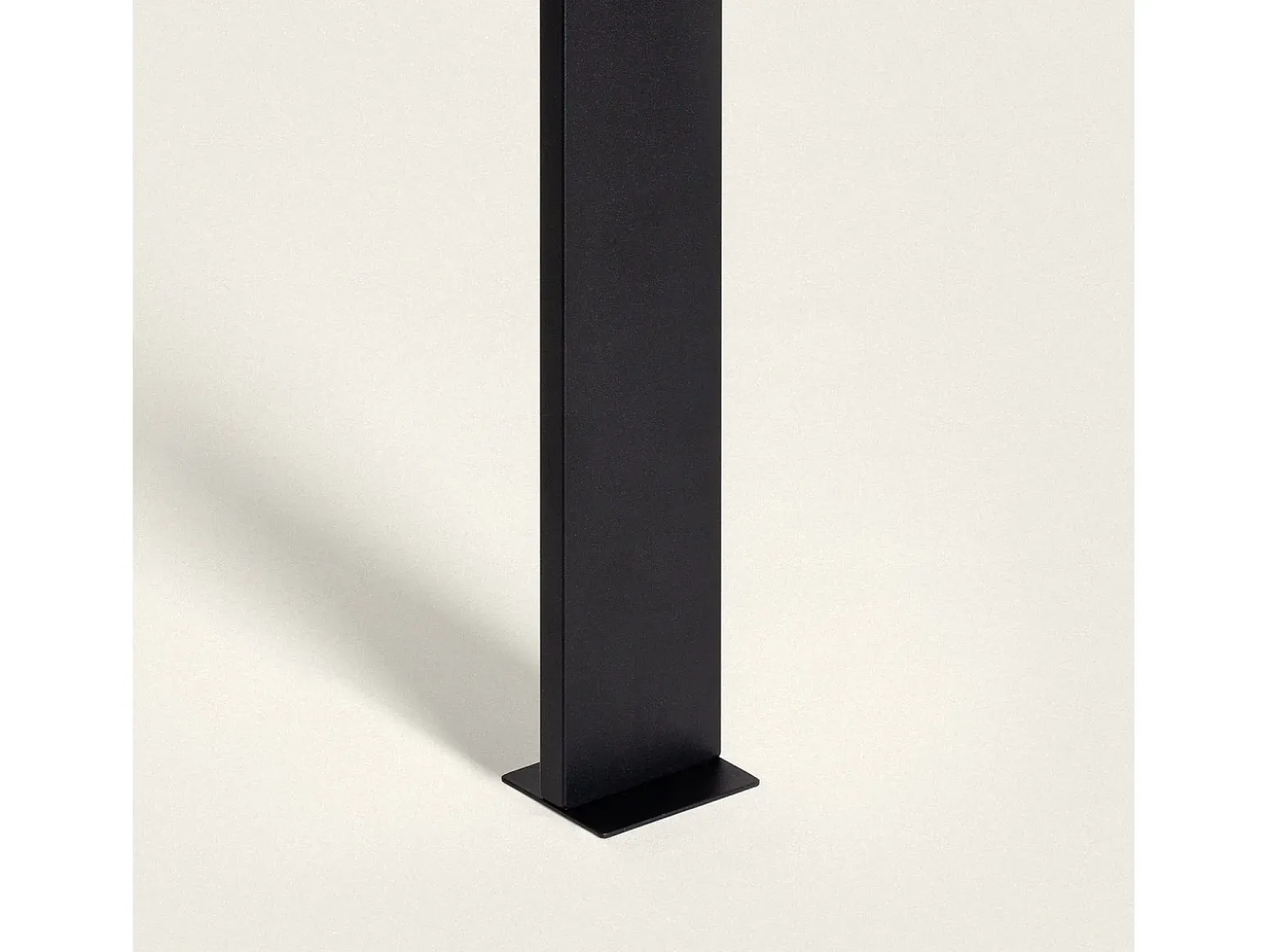 Baliza de Pie Exterior Solar LED 1,5W 46cm Aluminio con Sensor de Movimiento Efren Square Negro