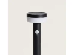 Baliza de Pie Exterior Solar LED 1,5W 50cm Acero Inoxidable con Sensor de Movimiento Ashier Negro