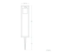 Baliza de Pie Exterior Solar LED 2W 40cm Aluminio con Sensor de Movimiento Devah Negro