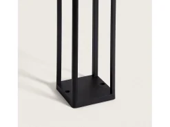 Baliza de Pie Exterior Solar LED 2W 40cm Aluminio con Sensor de Movimiento Devah Negro