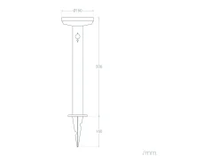 Baliza de Pie Exterior Solar LED 5W 50cm Acero Inoxidable con Sensor de Movimiento Barton Plateado