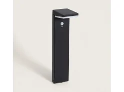 Baliza de Pie Exterior Solar LED 4W 50cm Aluminio con Sensor de Movimiento Edwan Negro