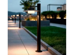 Baliza de Pie LED Exterior 6W Aluminio 75cm Kaepp Negro