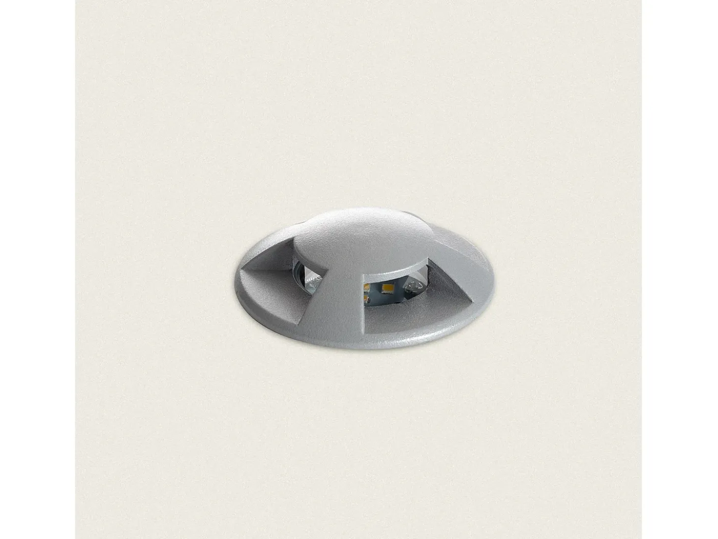 Baliza Exterior LED Empotrable Suelo 4L 24V DC Loto Gris 4000K Blanco Neutro