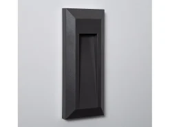 Baliza Exterior LED Superficie Pared Rectangular Negro Edulis 4000K Blanco Neutro
