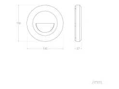 Baliza Exterior LED Superficie Pared Circular Antracita Edulis 4000K Blanco Neutro