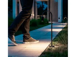 Baliza Exterior LED 6W 60 cm Superficie Garmil Negro Mate