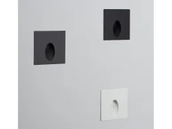 Baliza Exterior LED 3W Empotrable Pared Cuadrado Blanco Ellis 2700K Blanco Cálido