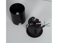 Baliza Exterior LED 3W Empotrable Pared Circular Negro Coney 4000K Blanco Neutro