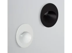 Baliza Exterior LED 3W Empotrable Pared Circular Negro Coney 4000K Blanco Neutro